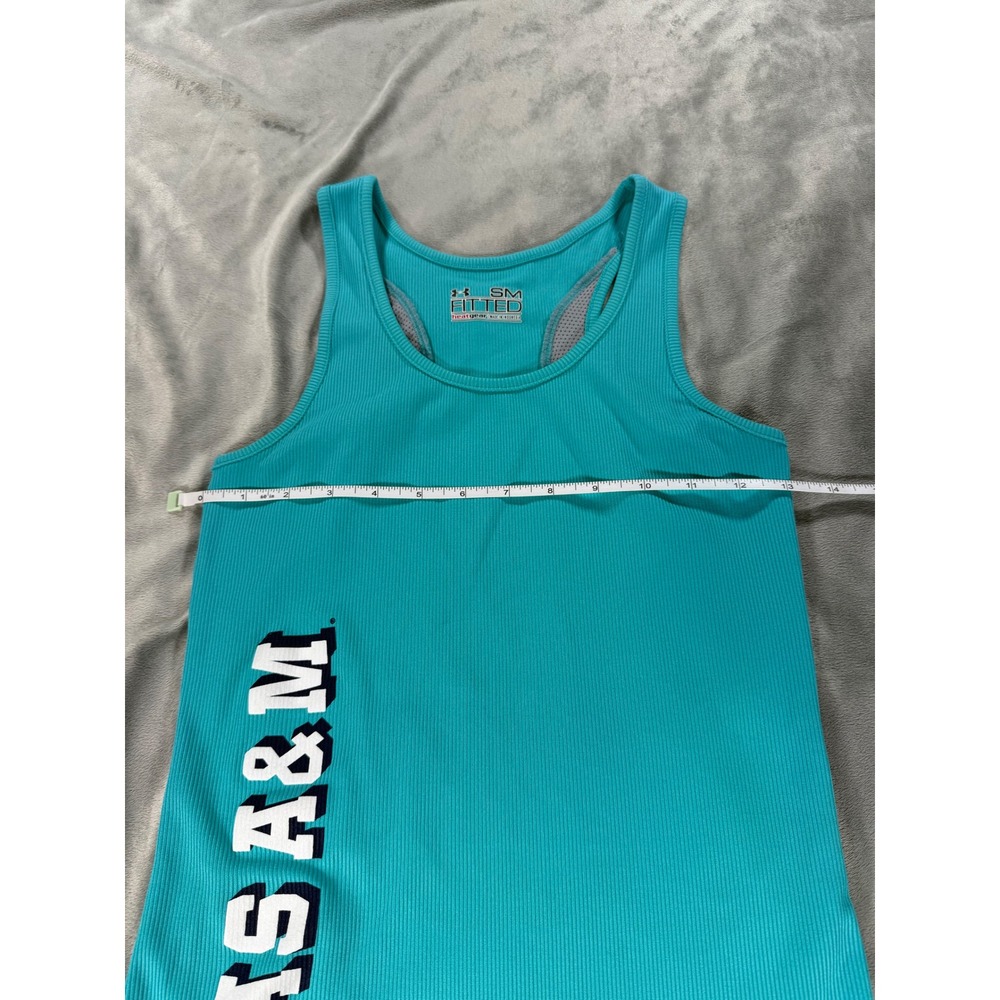 Under Armour Fitted Texas A&M Island University Blue Racerback Tank Top Size Sm - Picture 4 of 6